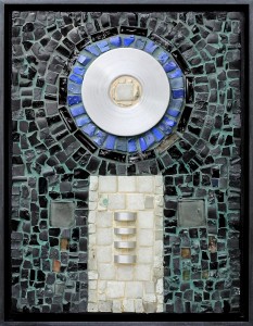 Aura, mosaic, smalt, stone, aluminum, 52cmx39cm